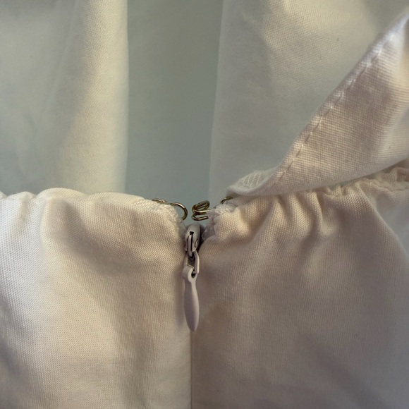 Abercrombie & Fitch White Poplin Peplum Camisole Tank Top Size L - Picture 8 of 9